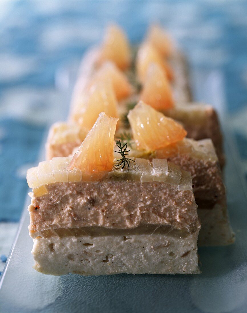 Salmon, sole and fennel terrine