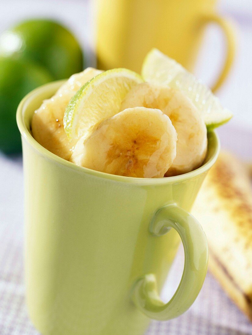 Bananas with orange flower honey