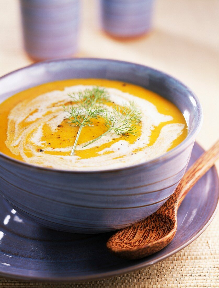creamed fennel and pumpkin soup