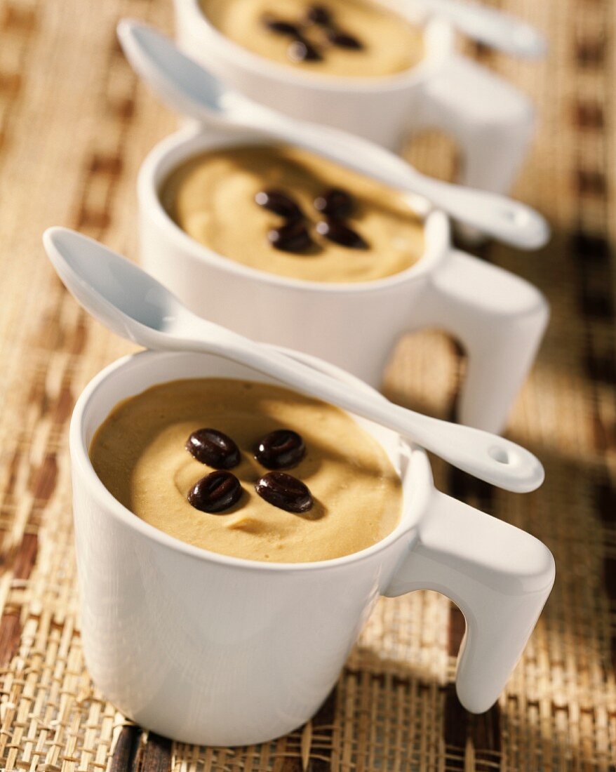 chilled coffee mousse