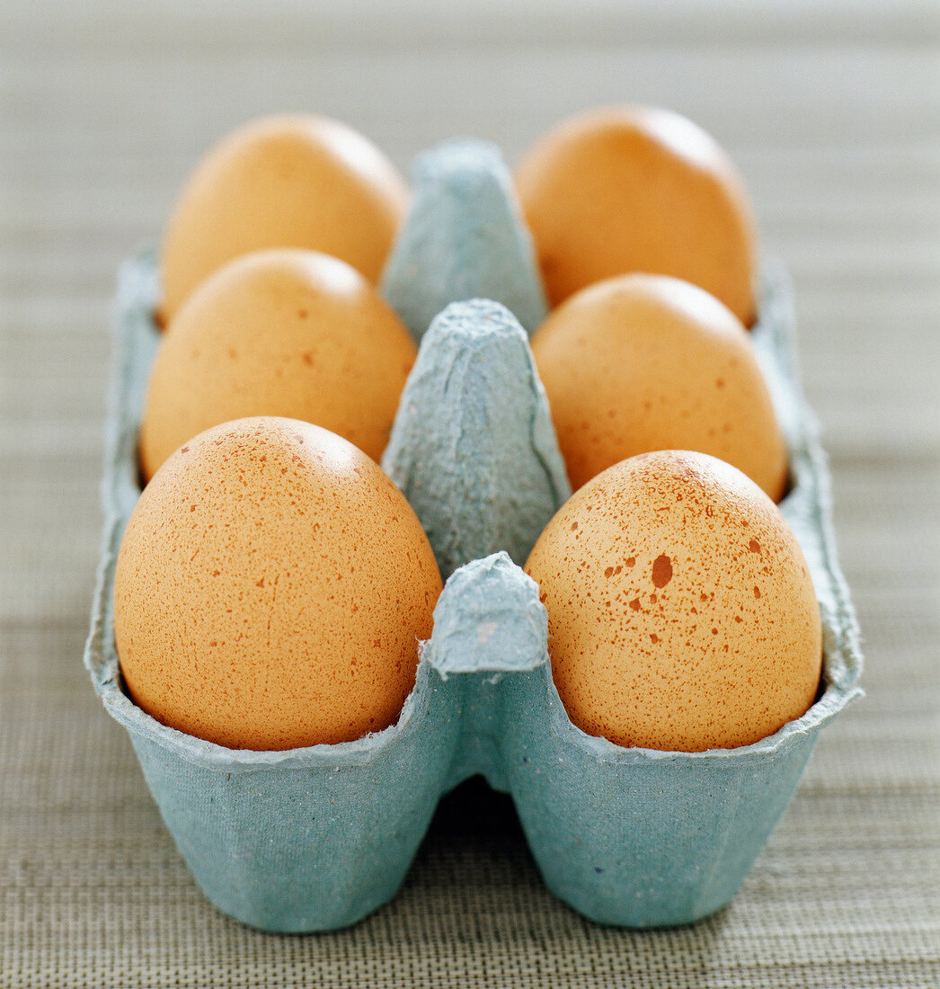 Dozen eggs in box