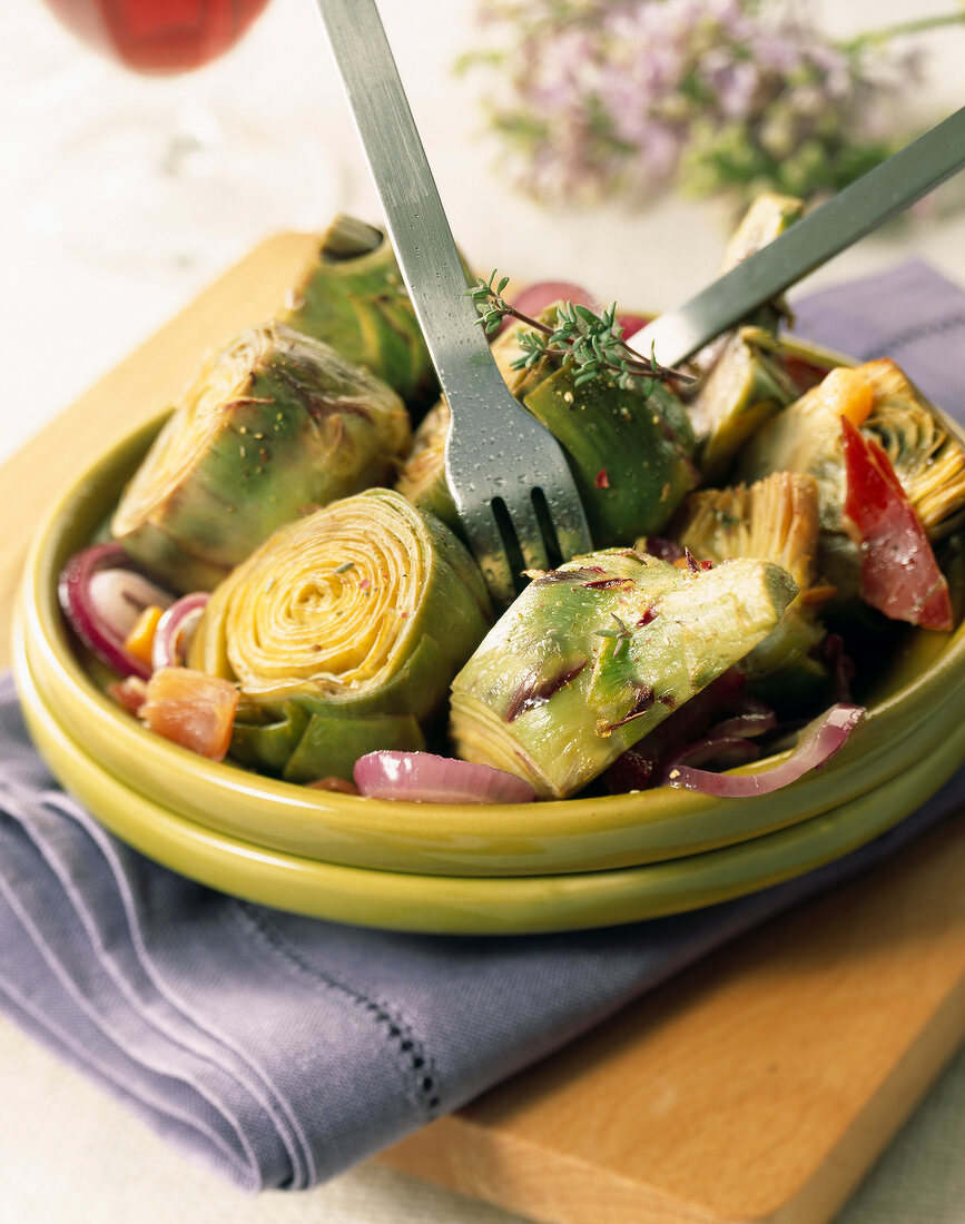 Artichokes in barigoule sauce