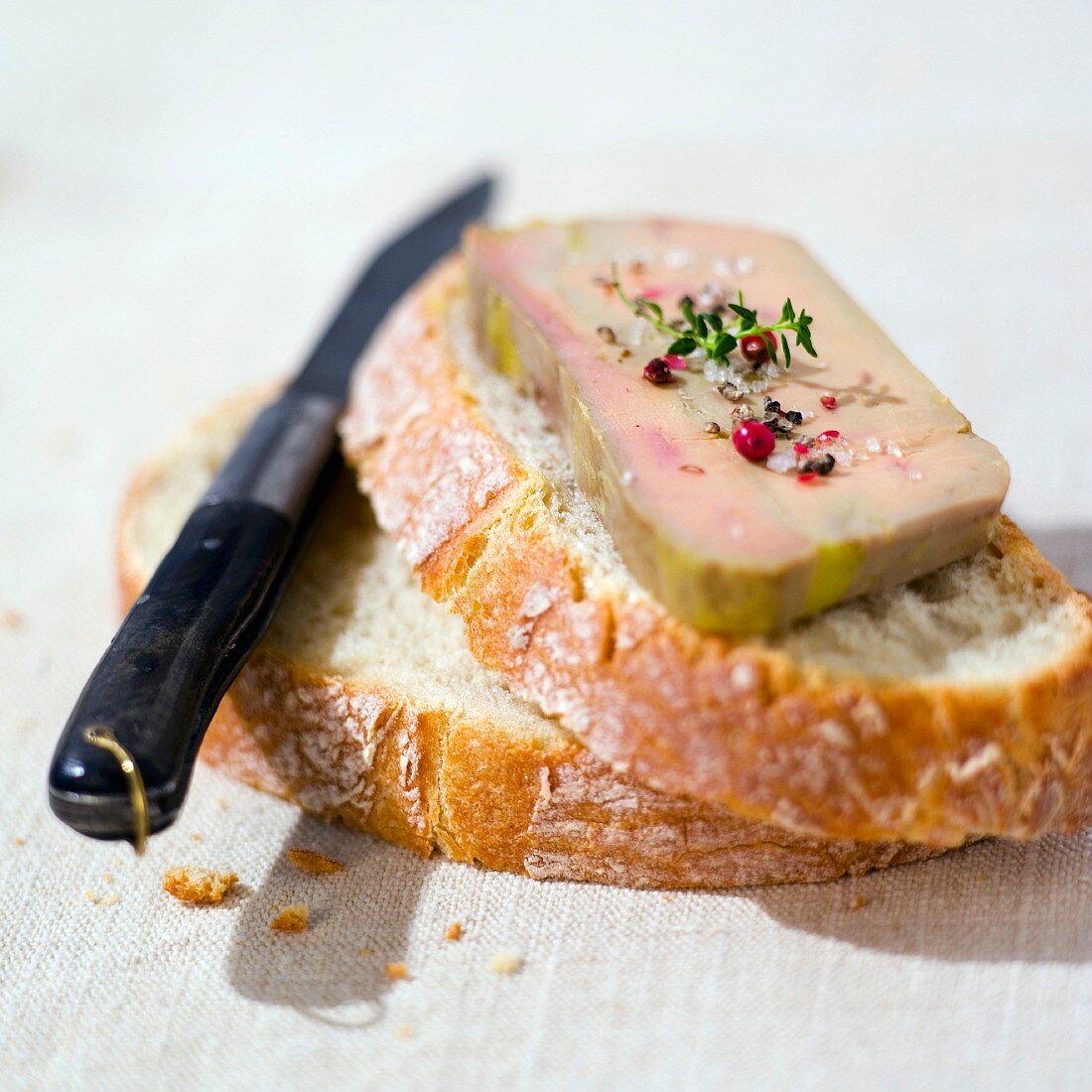 Foie Gras auf Brotscheiben