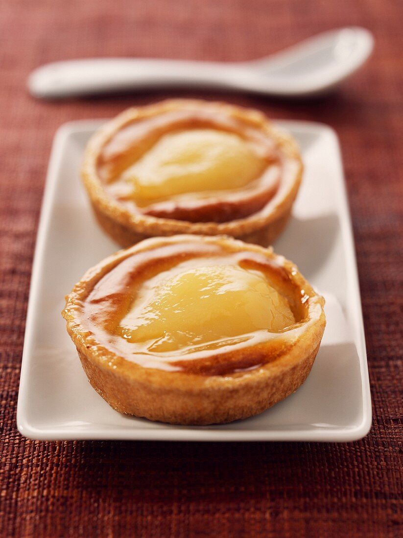 pear and almond cream tartlets