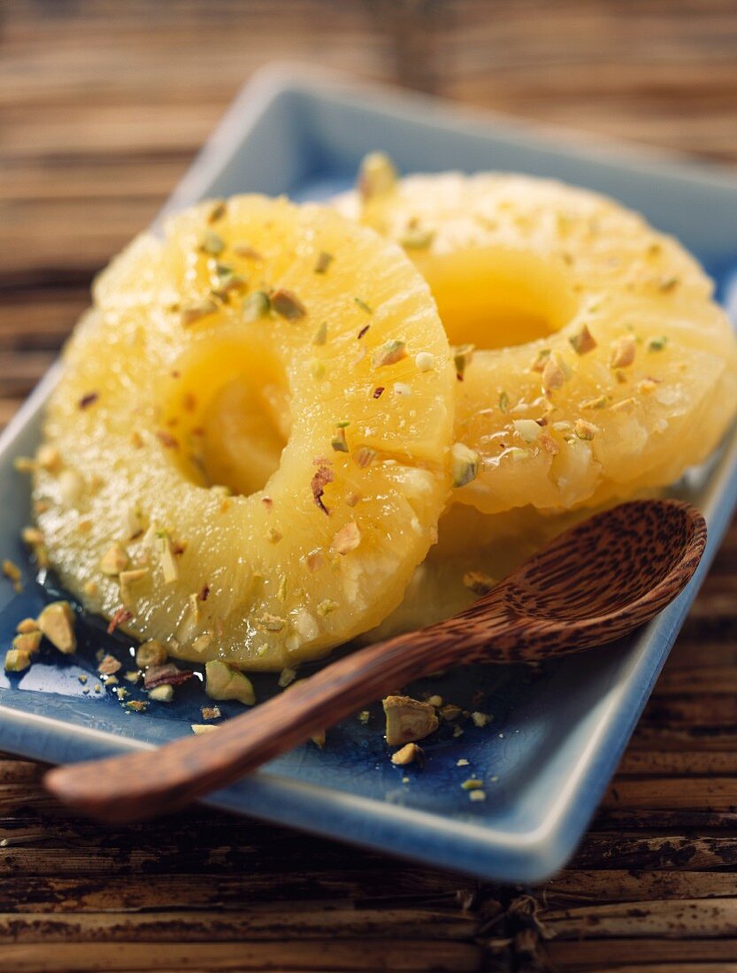 Pineapple marinated with spices
