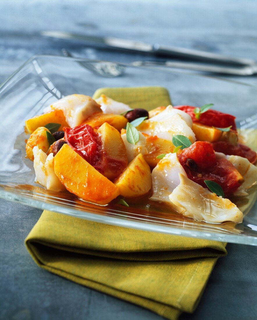 Cod and southern vegetable salad