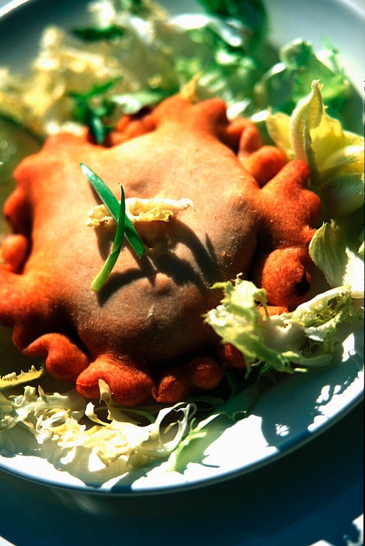 Tielle sétoise (Kleiner Kuchen mit Tintenfischfüllung, Frankreich)