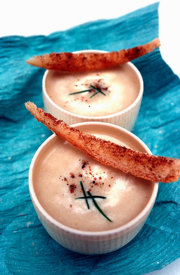 Aioli with sticks of grilled bread