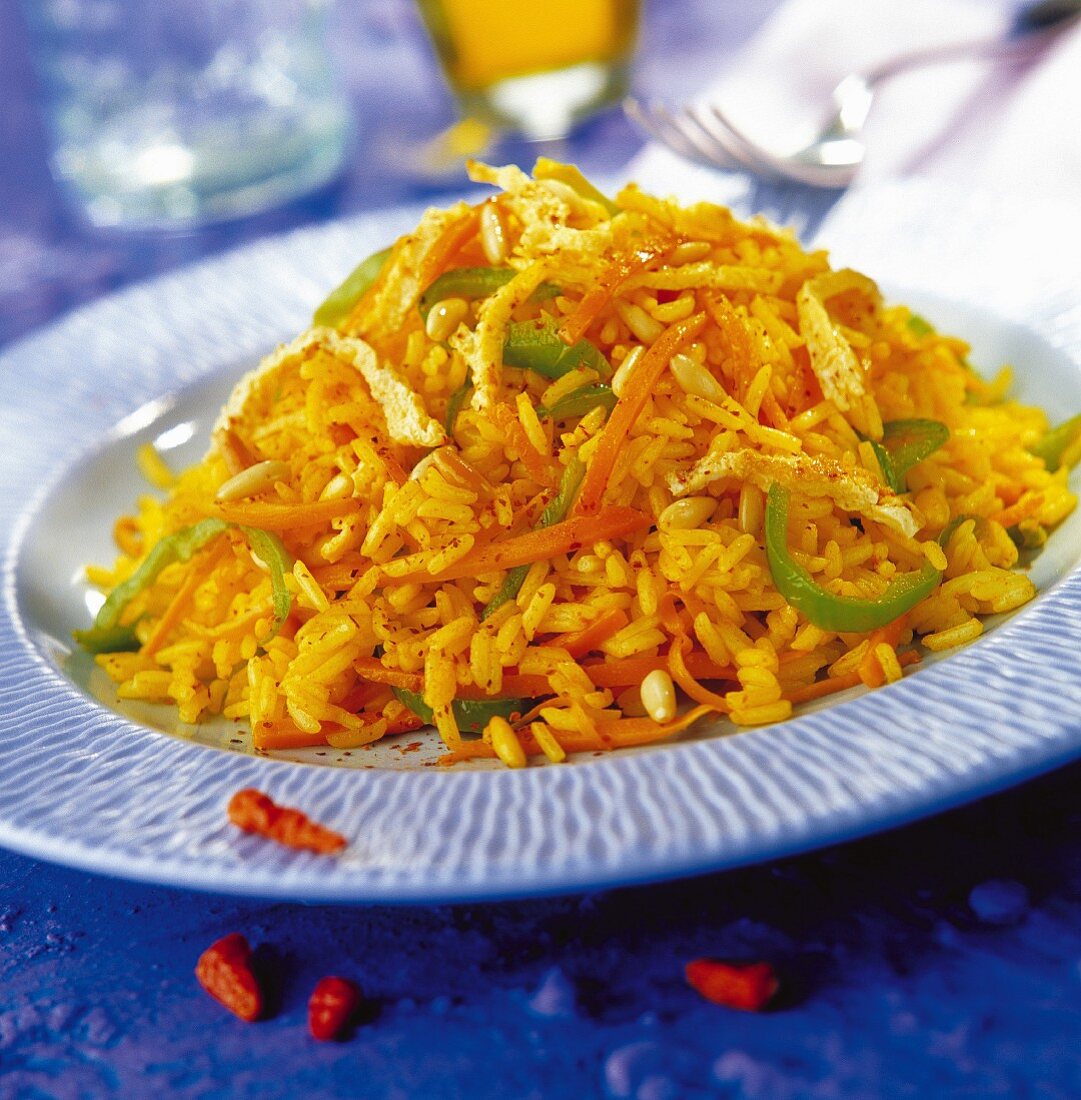 Rice and spicy vegetables