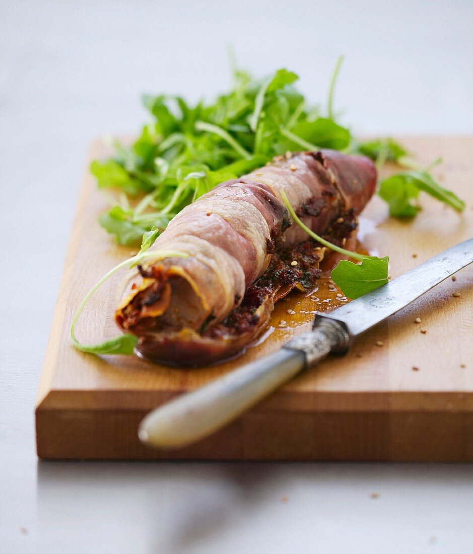Monkfish wrapped in parma ham