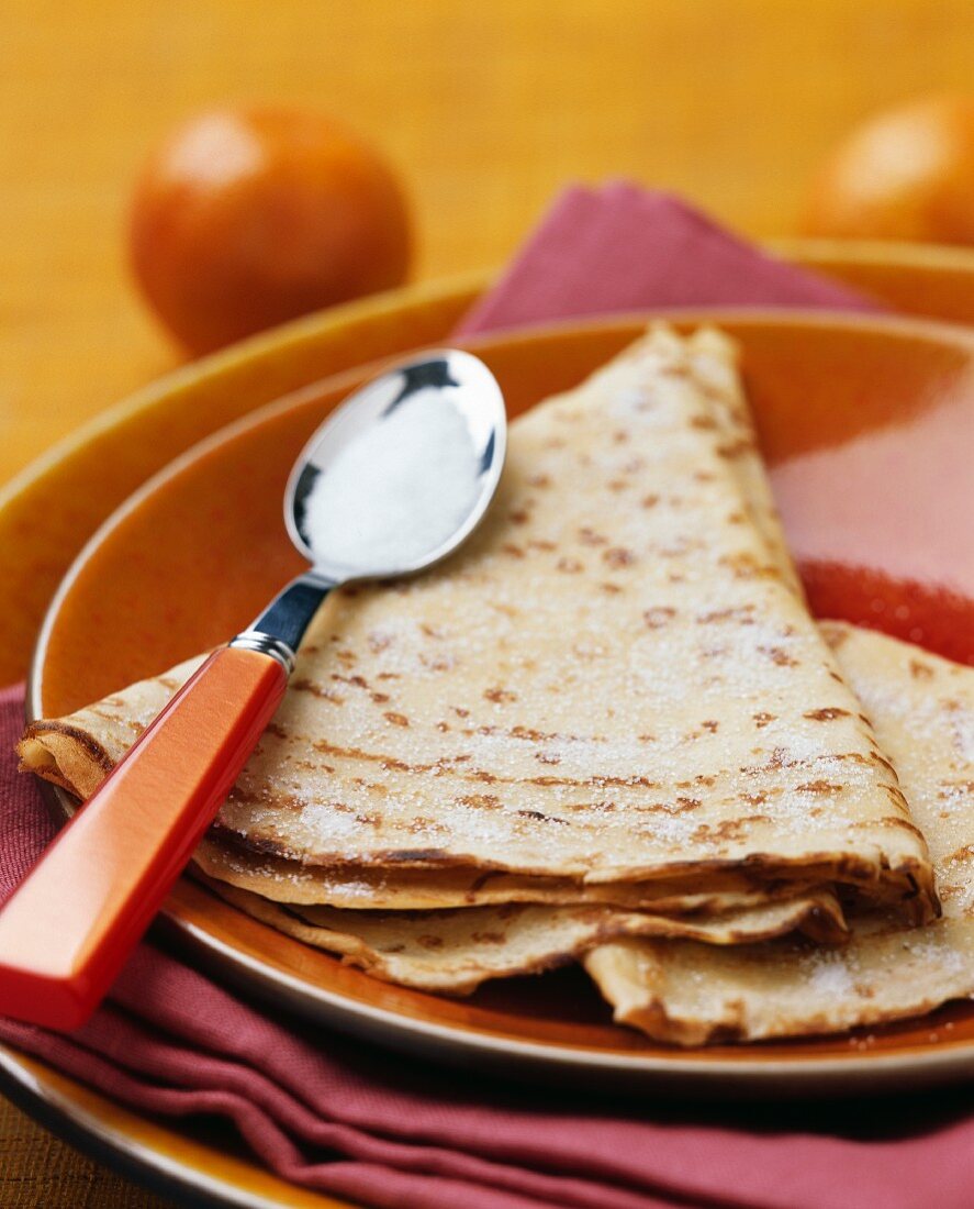 Crêpes with orange blossom water