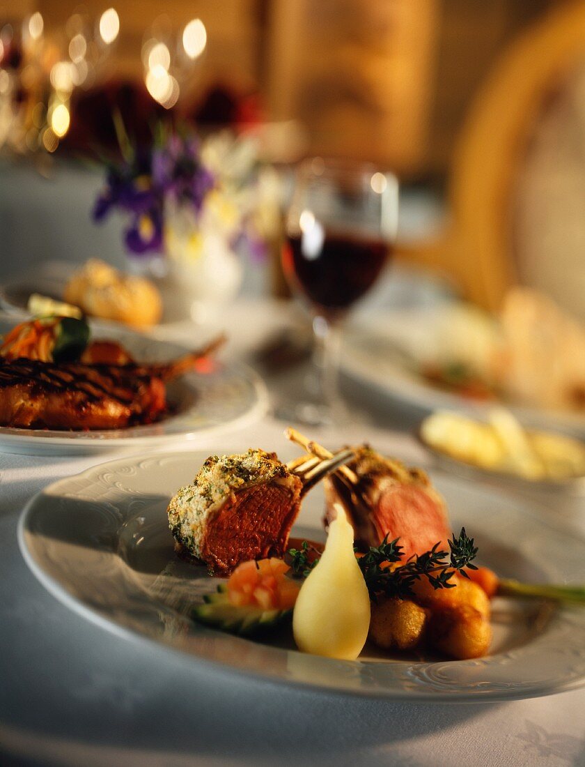 Saddle of lamb with a parsley and garlic crust