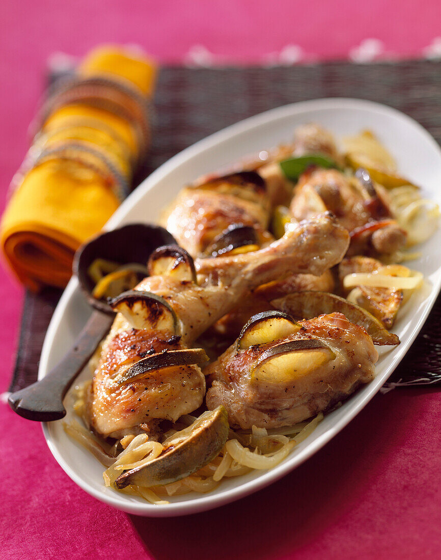 Chicken cooked with lime