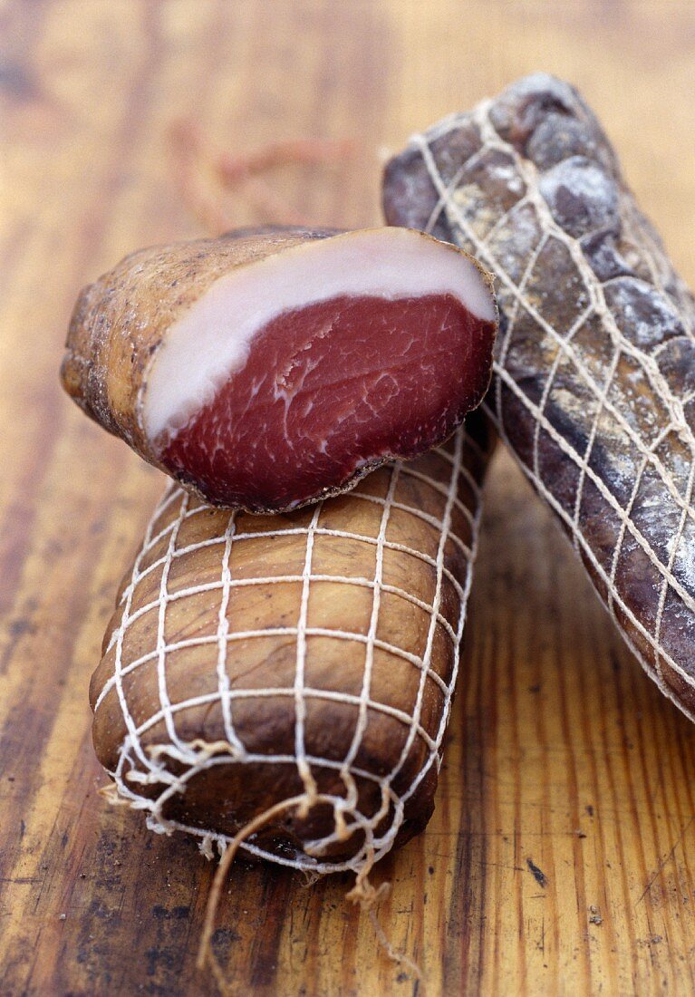 Lonzu (cured, smoked pork fillet from Corsica)