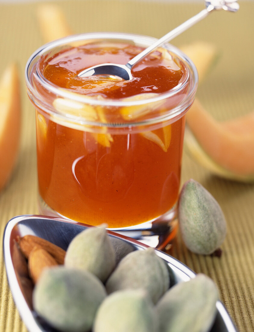 Melon and fresh almond jam