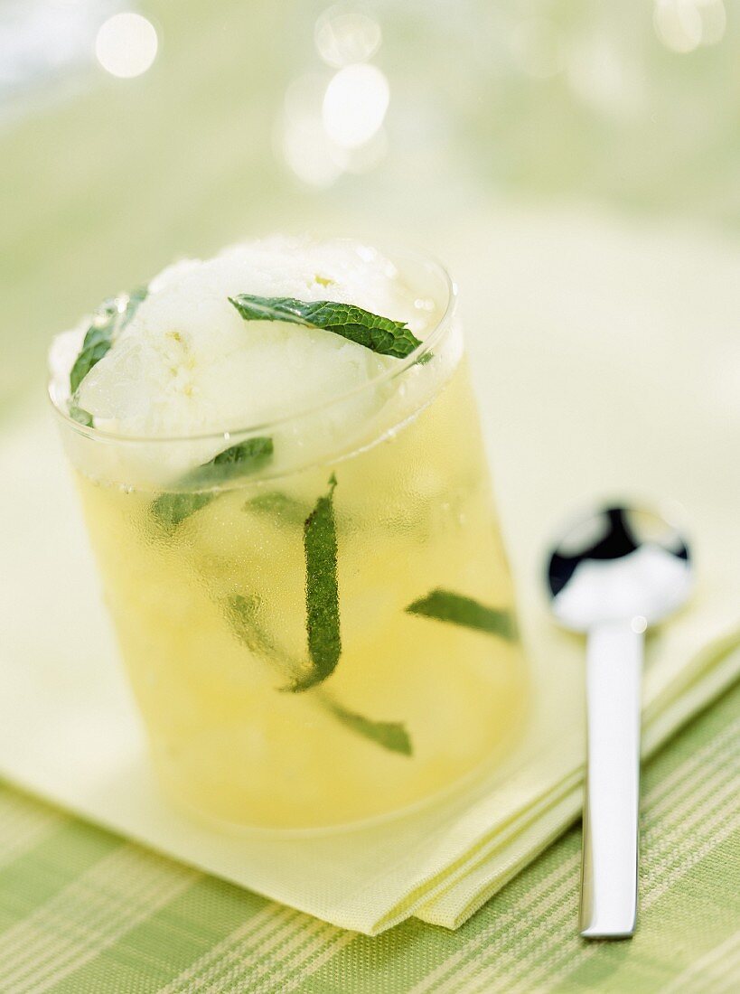 Chilled Mojito with lime