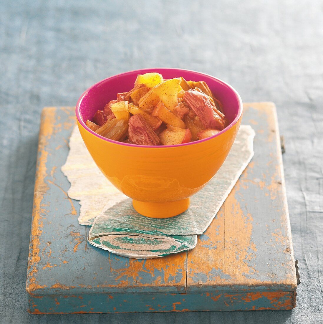 Apple and rhubarb compote