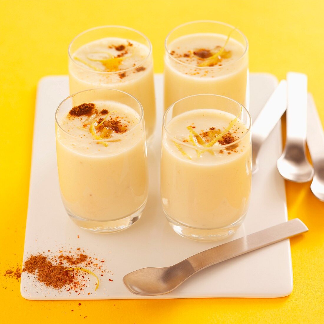 Spiced banana yoghurt soup