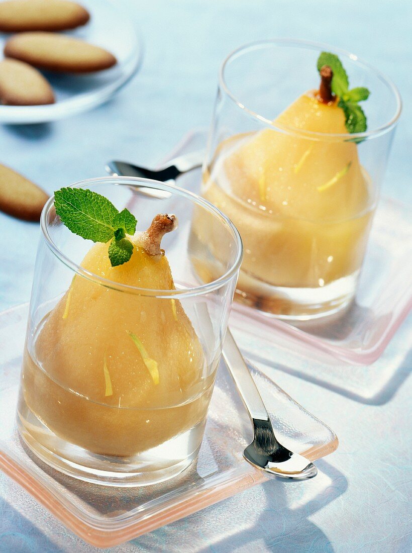 Pears in ginger syrup