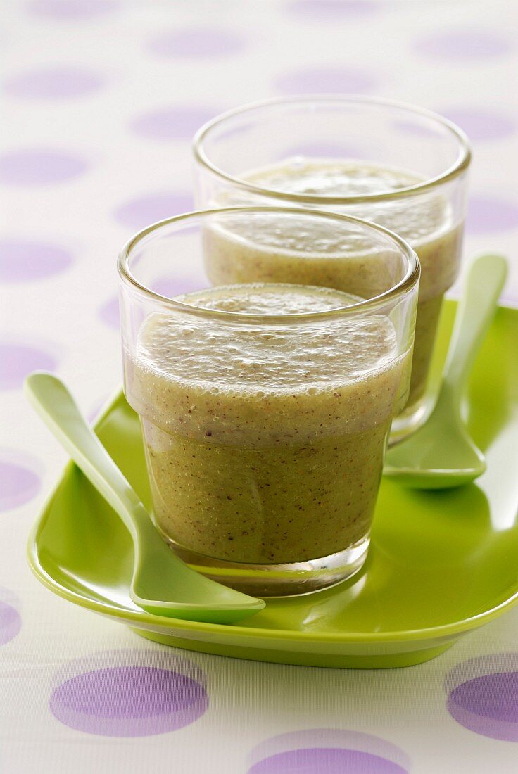 A green fruit smoothie