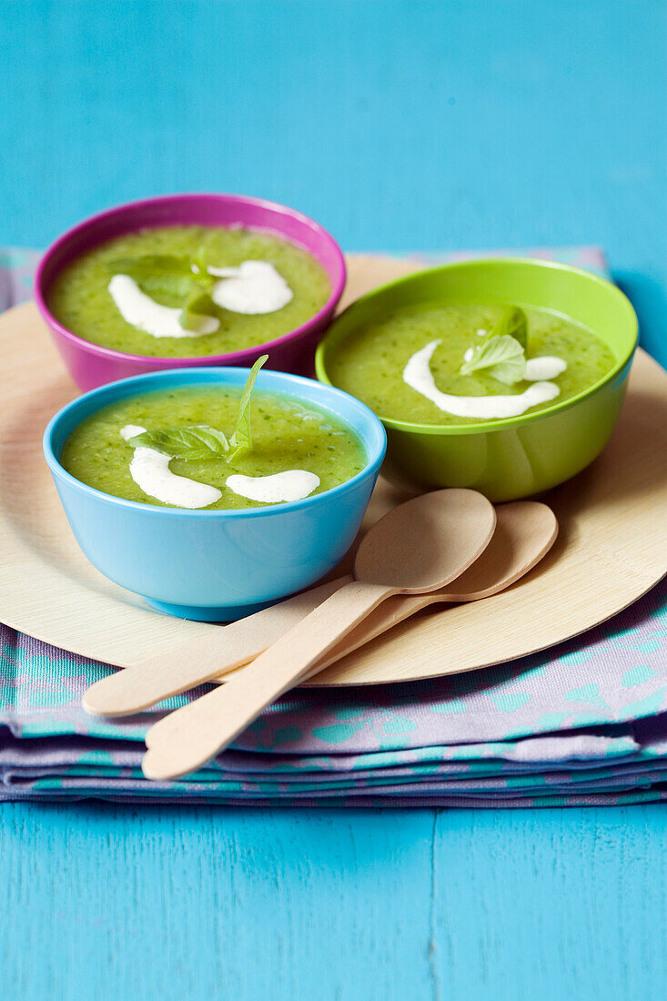 Pea and Spinach Soup with Basil