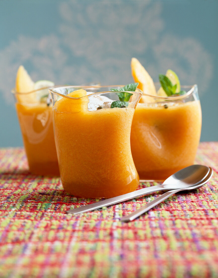 Chilled melon soup