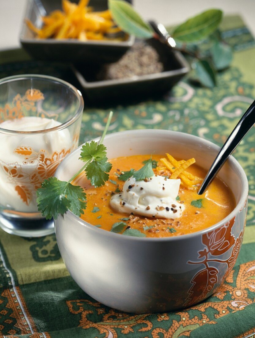 Carrot soup with orange