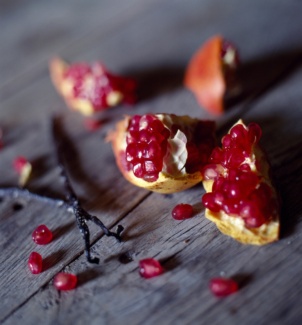 Pomegranate and vanilla pods