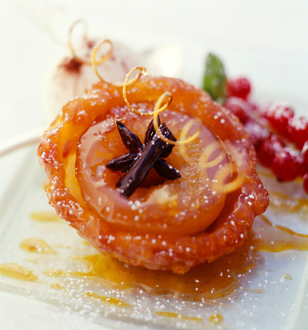 Zlabia-style apricot tartlet