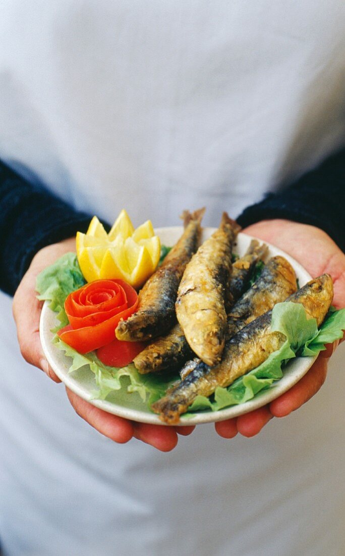 Frittierte Sardinen vom Restaurant 'Ruina'