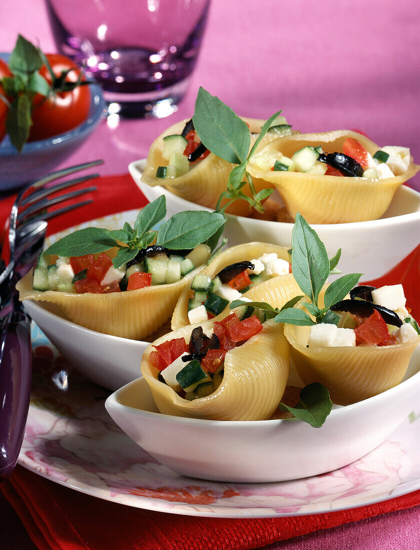 Greek-style conchiglioni