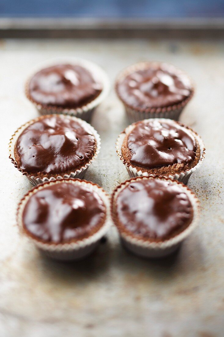 Chocolate and pralin cup cakes