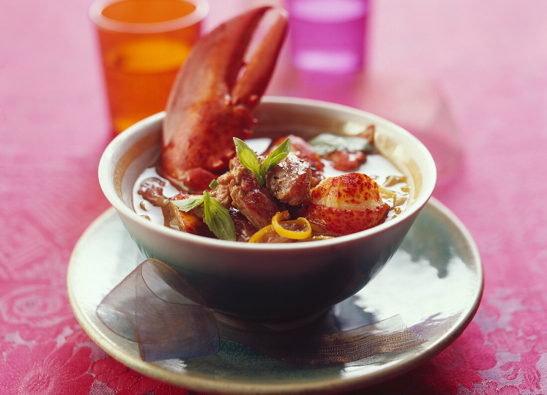 Beef and lobster soup