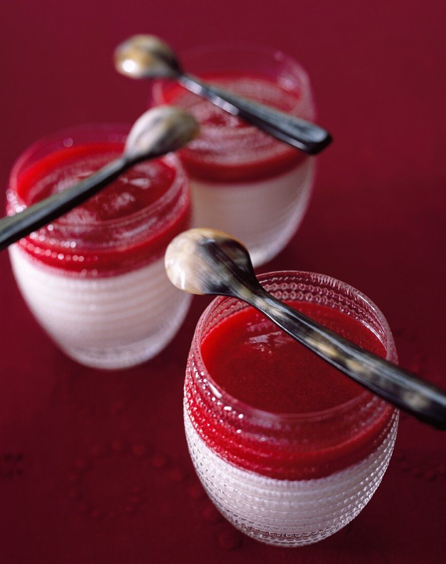 Panna Cotta mit Waldfruchtsauce