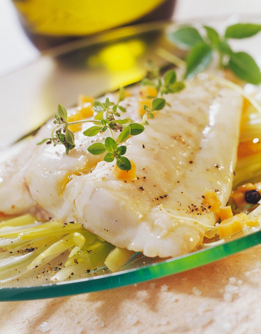Seabream fillets with stewed fennel