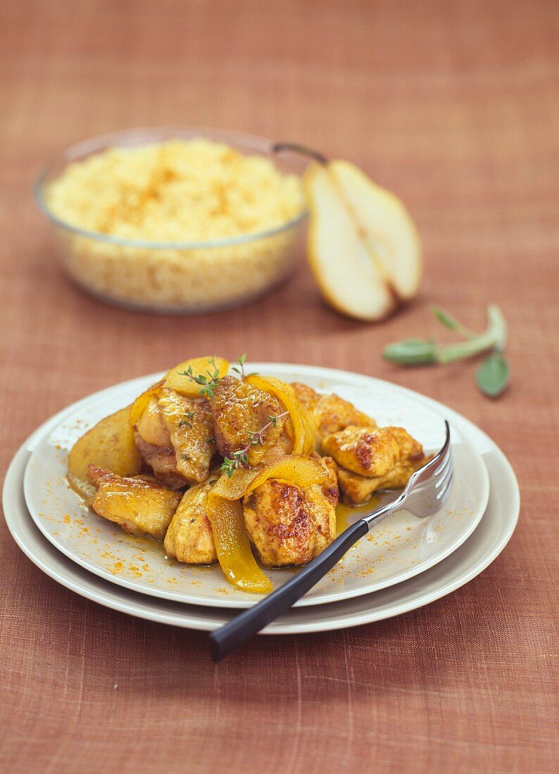 Chicken and pear curry