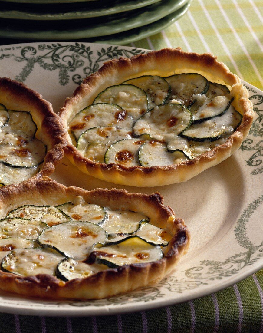 Courgette and Parmesan tartlets