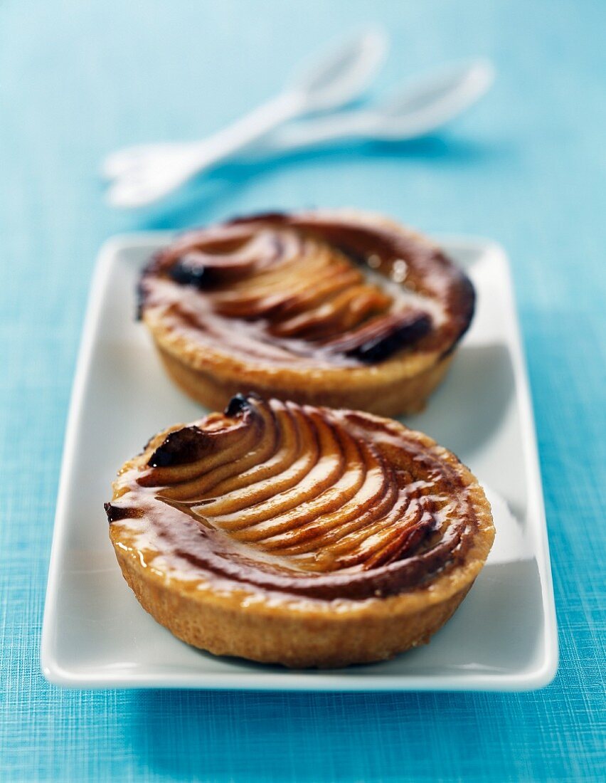 Apple and almond paste tartlets