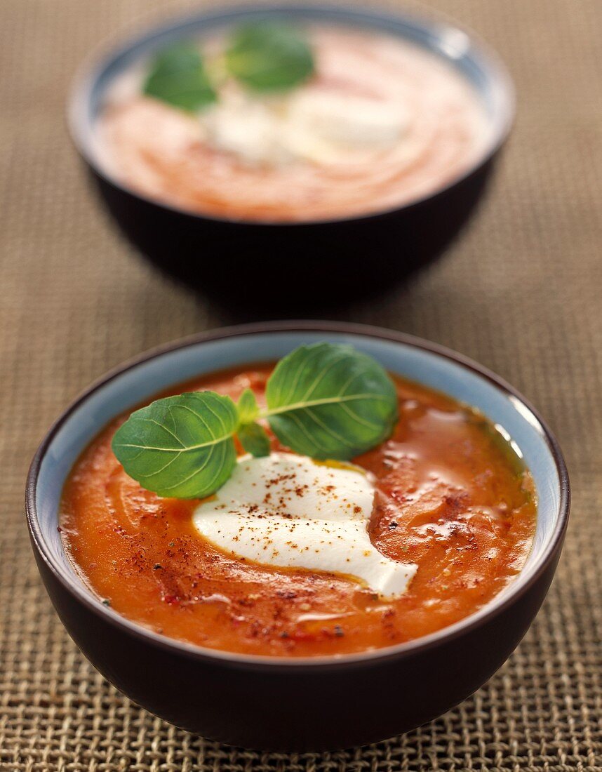 Paprikacremesuppe mit Mascarpone