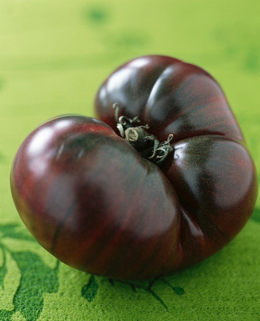 A Black Krim beefsteak tomato