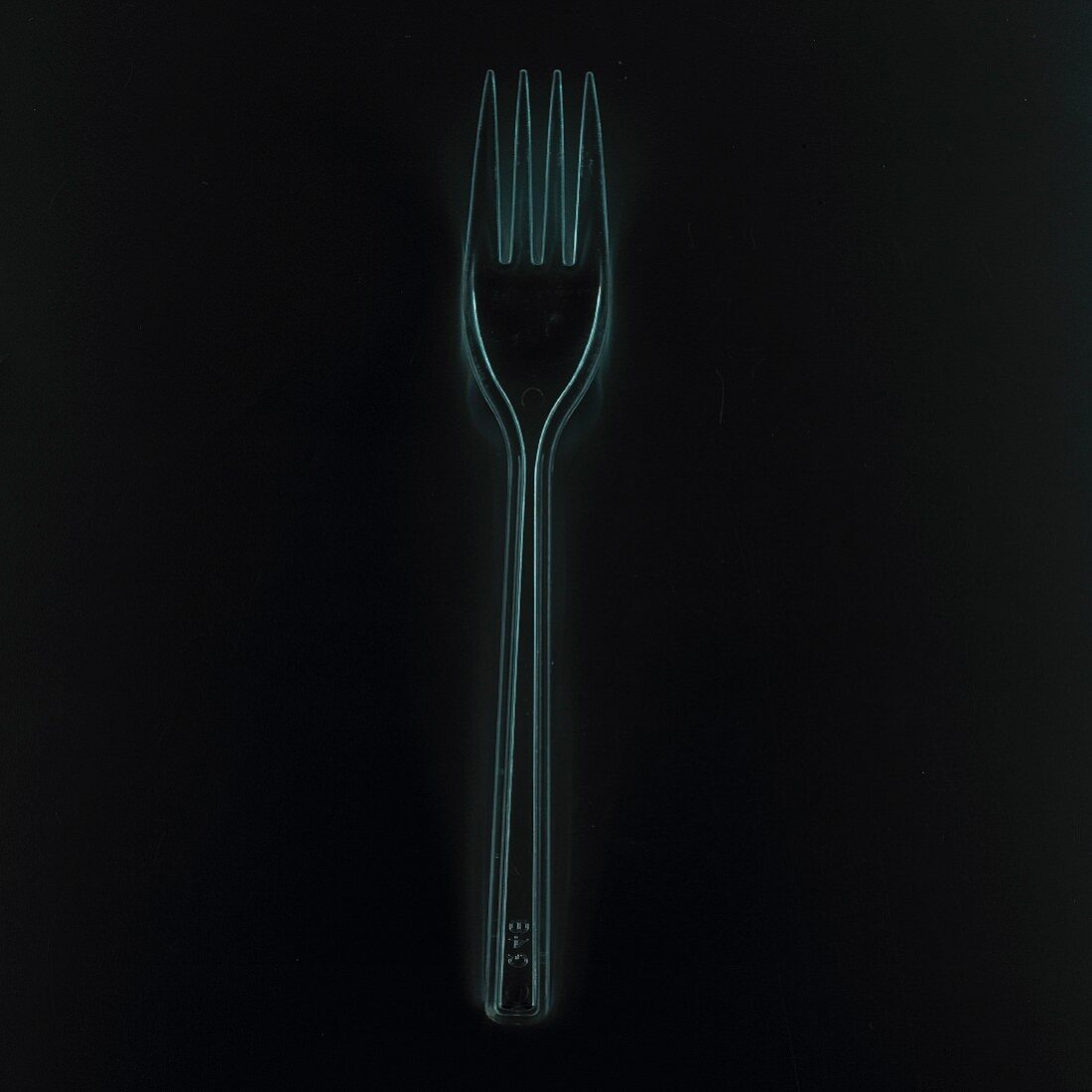 Fork on a black background