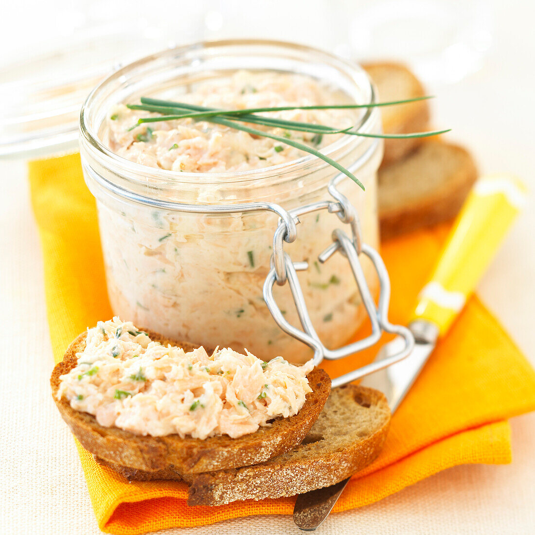 Potted salmon with chives