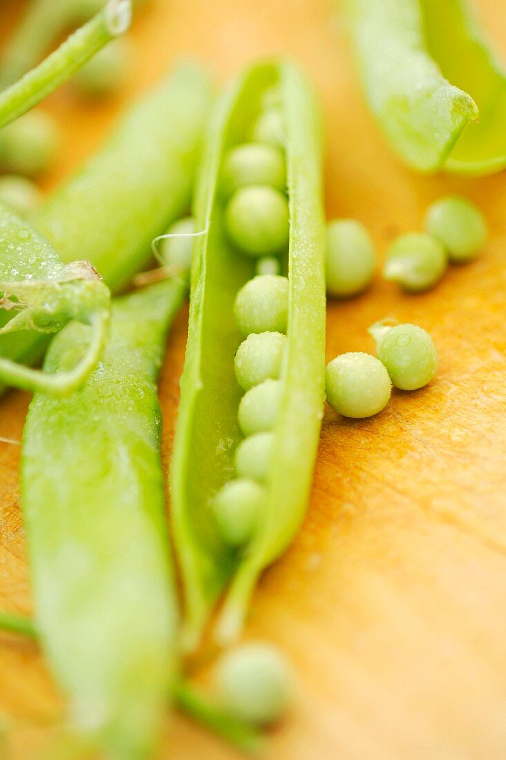 Peas in their pods