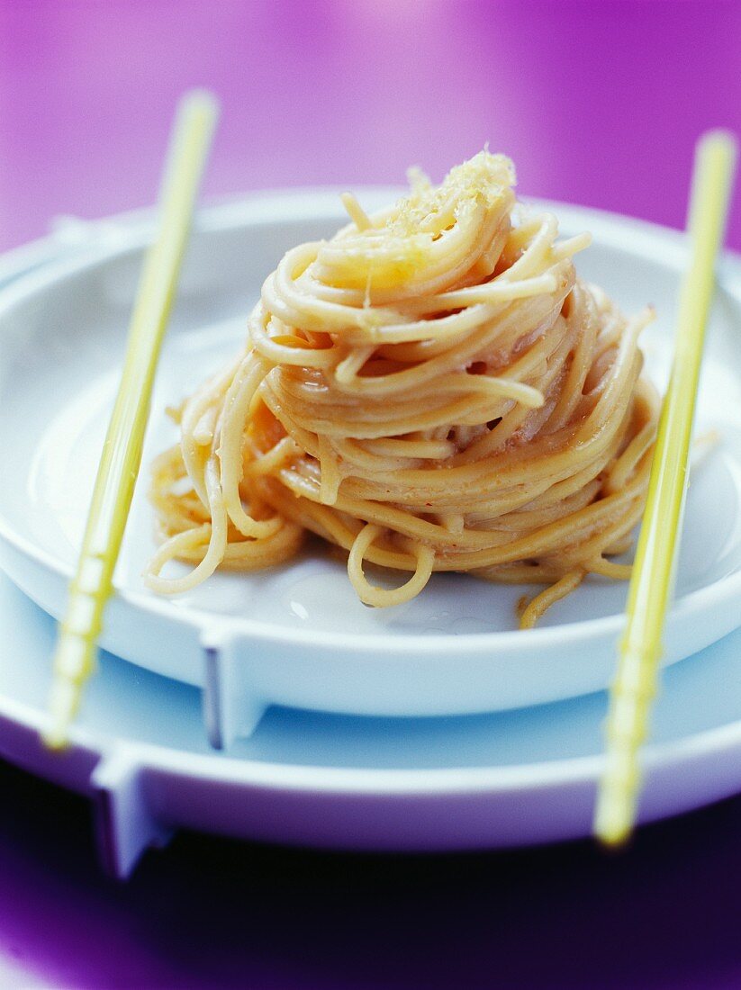 Spaghetti with maitenko roe