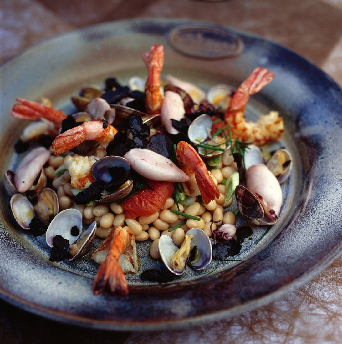 Cocos de Paimpol-Bohnen mit Meeresfrüchten und Trüffel