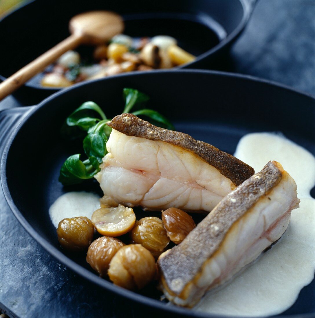 Cod with chestnuts