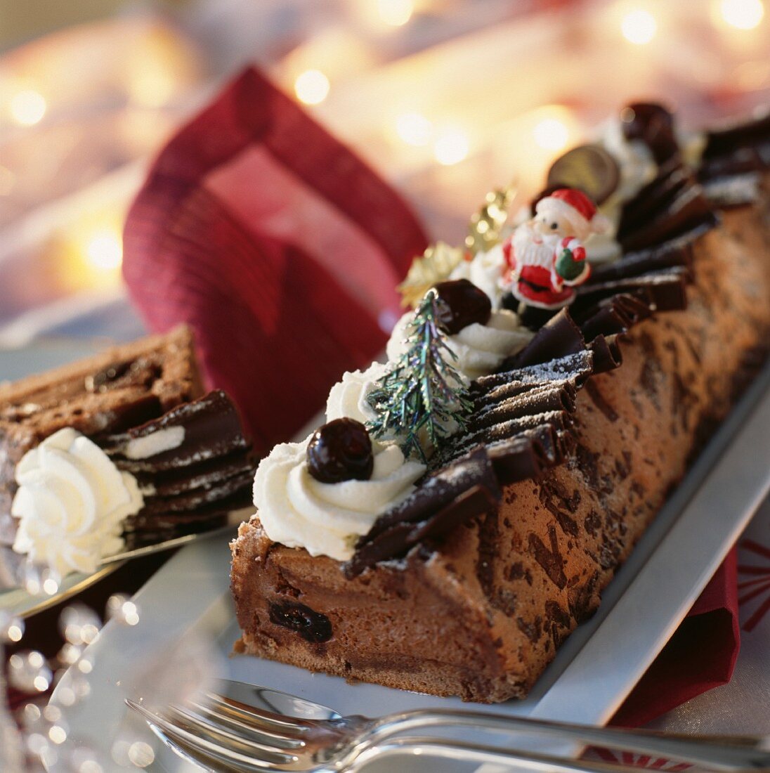 Buche de Noel (Französischer Weihnachtskuchen)