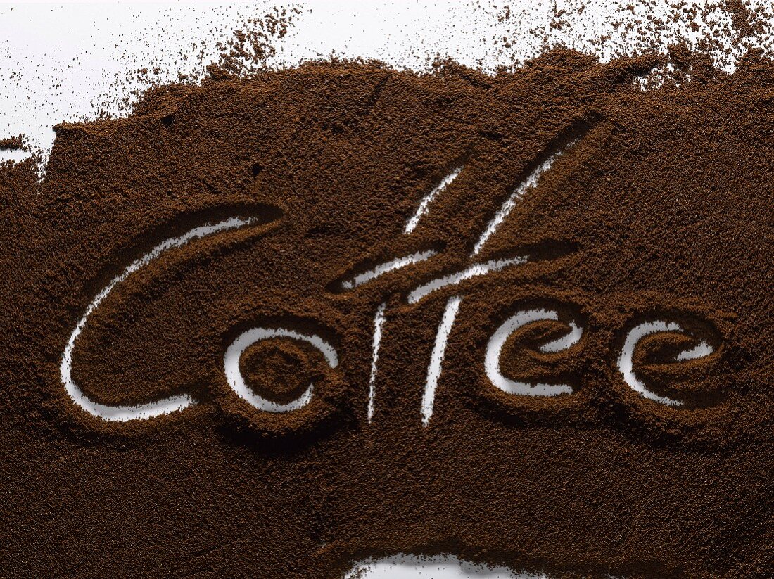 Kaffeepulver mit der Inschrift 'Coffee'