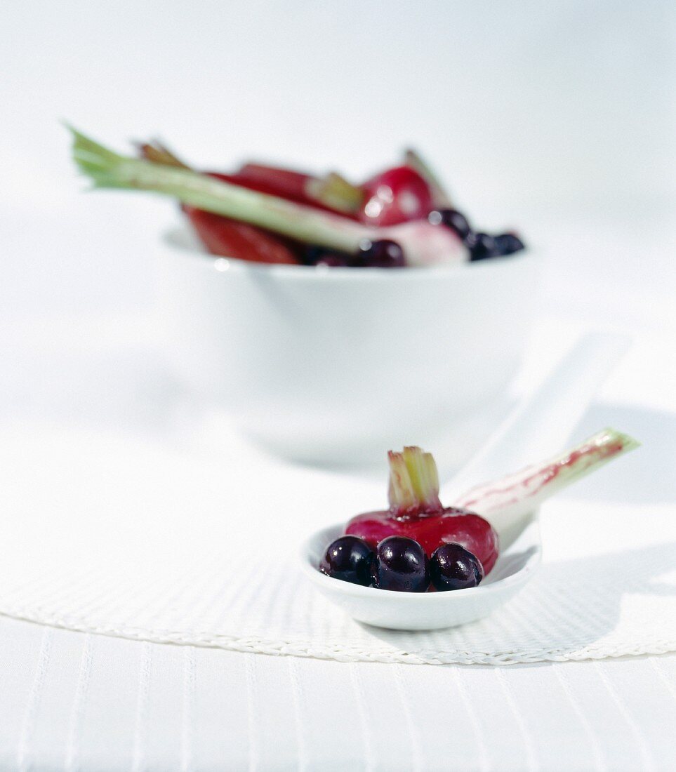 Gemüse süß-sauer mit Heidelbeeren