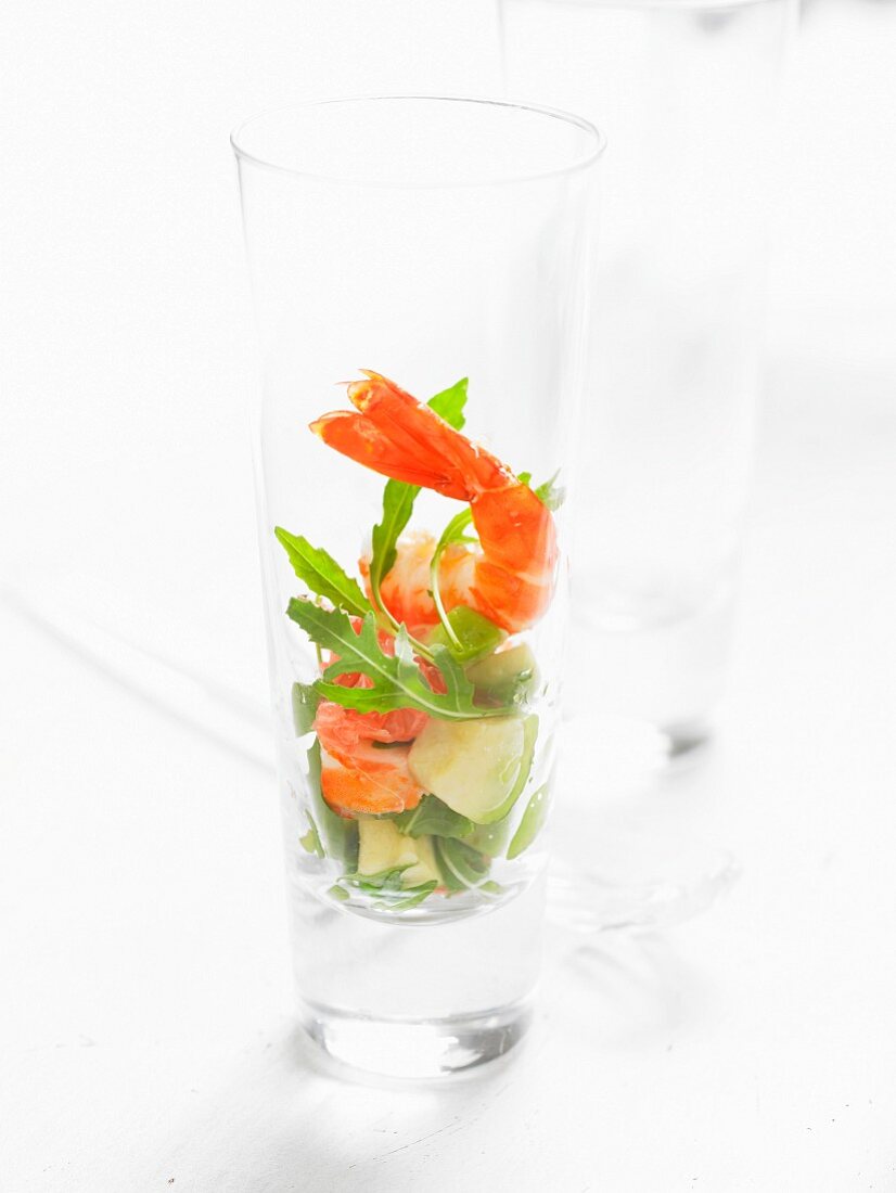 Prawn salad in a glass